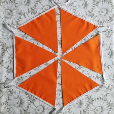 10m Orange Fabric Bunting